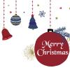 Collection of chritsmas background set with deer,firework,tree
